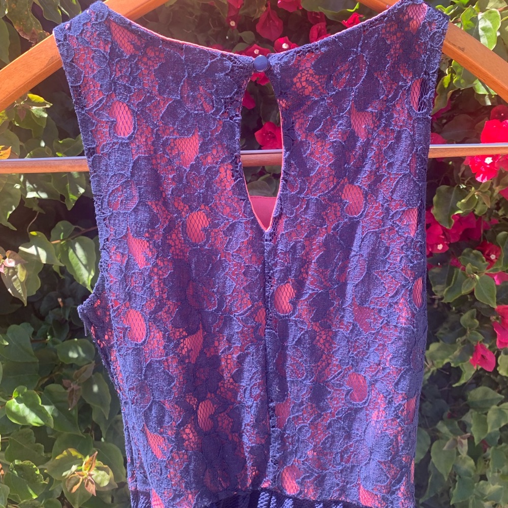 Navy Blue & Pink Xhilaration Dress